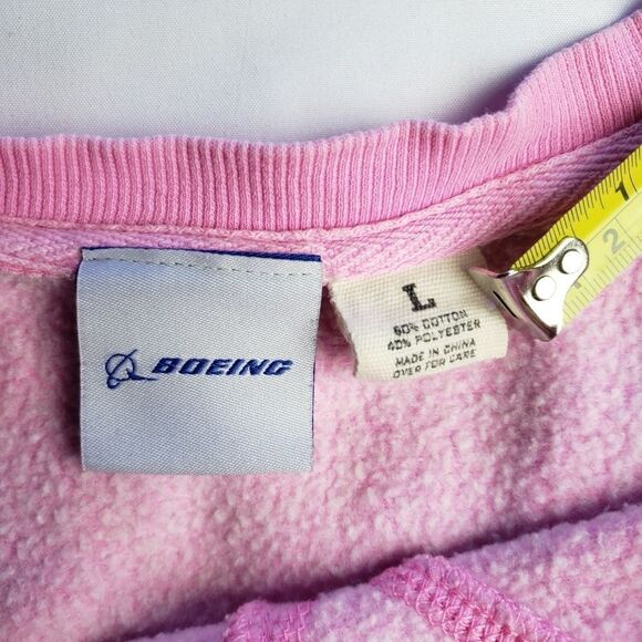 BOEING Airplanes Aviation Jets Women's Pink Sweatshirt Large pink - Picture 4 of 6